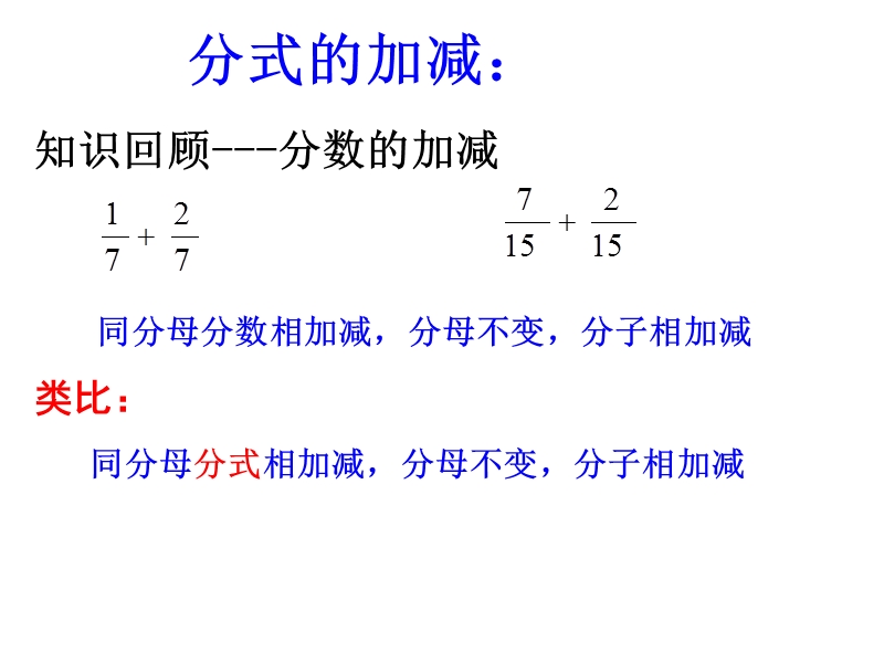 江苏省兴化市昭阳湖初级中学（苏科版）八年级数学下册《第10章 分式 10.3分式的加减》课件.ppt_第3页