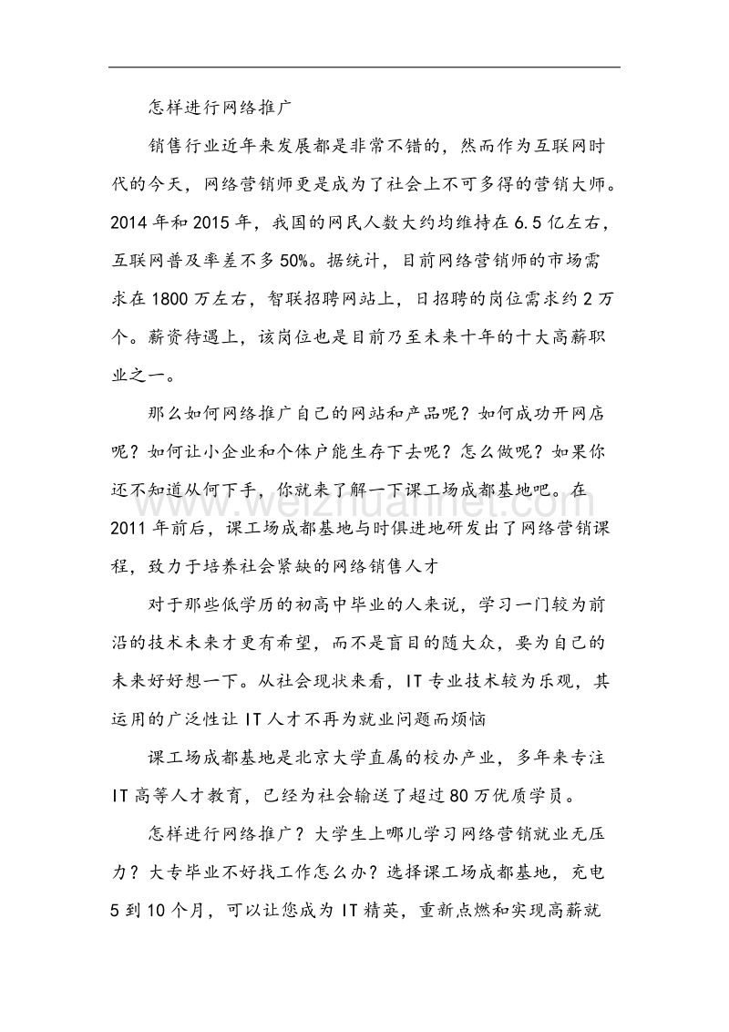 怎样进行网络推广.docx_第1页