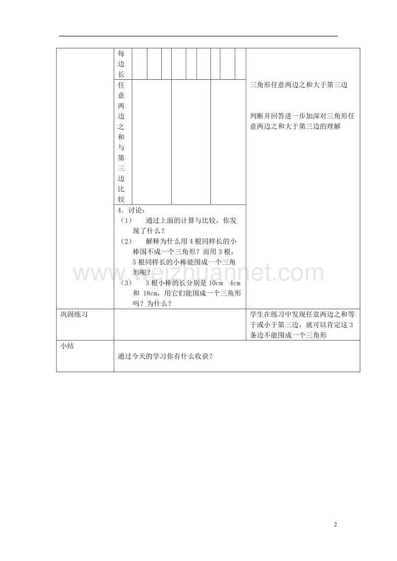 2017年春四年级数学下册 4.1《认识三角形》教案5 （新版）西师大版.doc_第2页