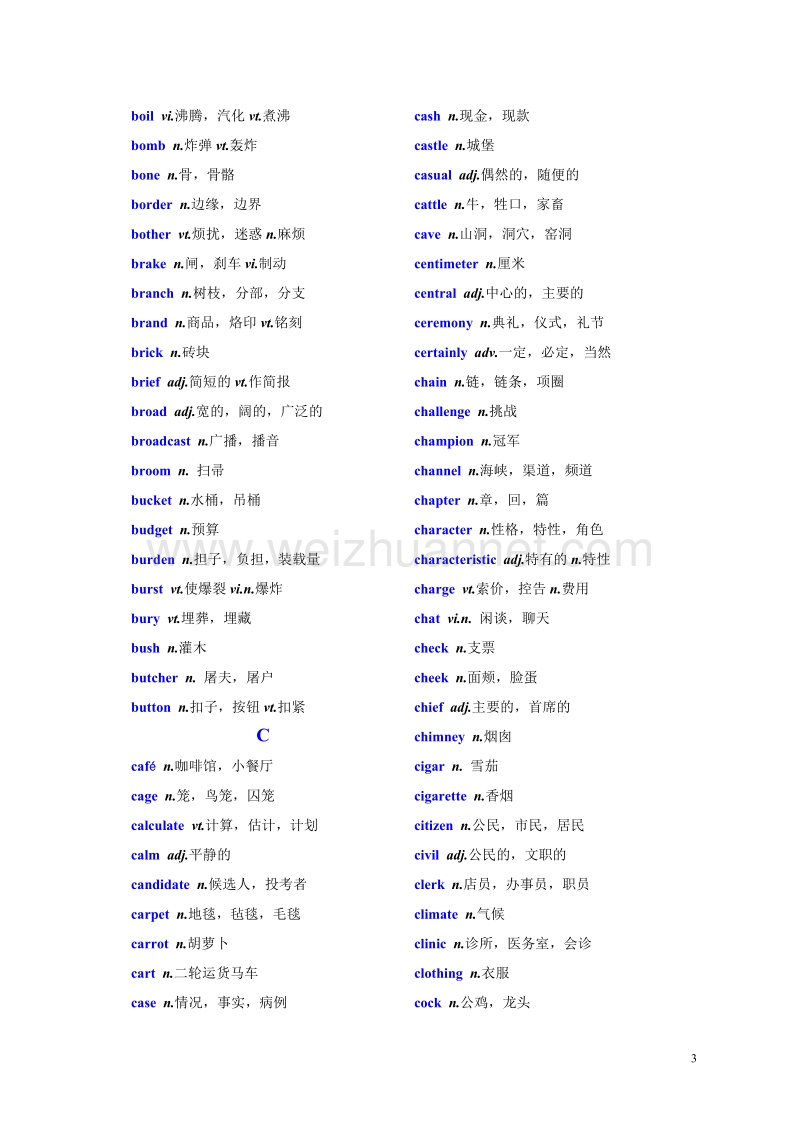 高考英语高频重点词汇1000个.doc_第3页