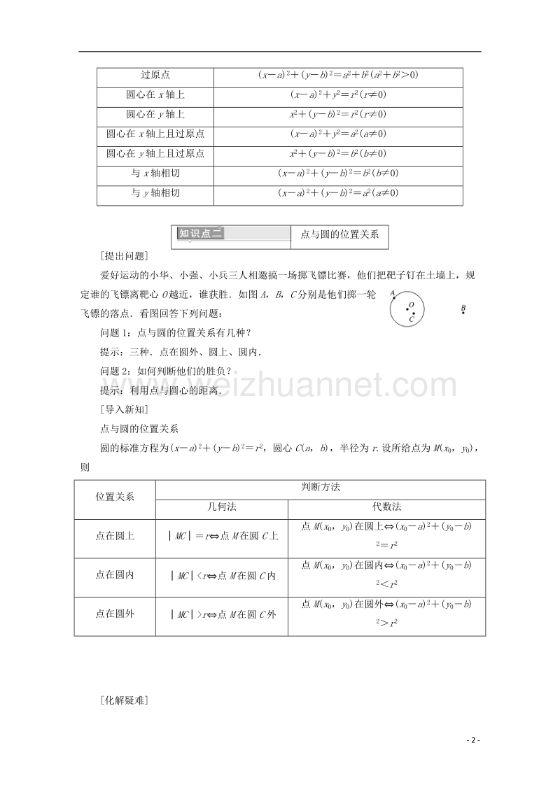 2017_2018学年高中数学第四章圆与方程4.1.1圆的标准方程学案含解析新人教a版必修2.doc_第2页