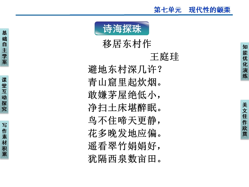 （创新设计）高二语文语文版选修《中外现代诗歌欣赏》课件：观察乌鸫的十三种方式(节选)　牧场　哑孩子（44张）.ppt_第3页