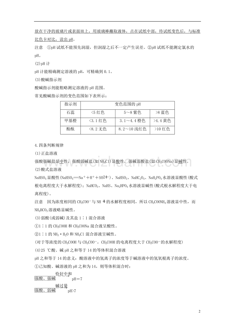 2018版高中化学二轮复习 专题九 电解质溶液练习.doc_第2页