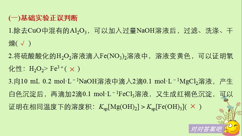 2018版高中化学二轮复习 回扣基础十一 基础实验正误判断再集训课件.ppt_第2页