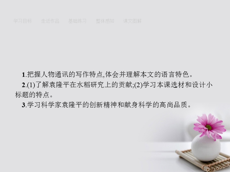 2017_2018学年高中语文6喜看稻菽千重浪_记首届国家最高科技奖获得者袁隆平课件粤教版必修52.ppt_第2页