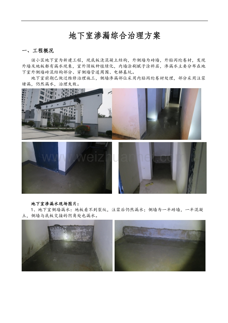 高档小区地下室也会出现漏水-采用赛诺背水面防水抗渗材料进行耐久性处理。.doc_第1页