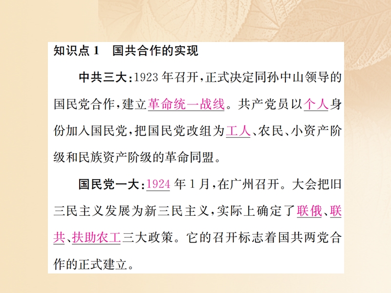 2017八年级历史上册 第五单元 从国共合作到国共对峙 第15课 北伐战争习题课件 新人教版.ppt_第2页