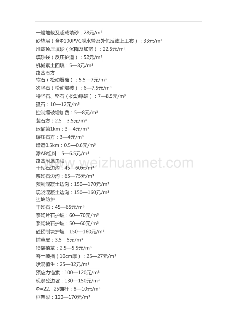 路桥隧的清包工指导价很详细.docx_第2页