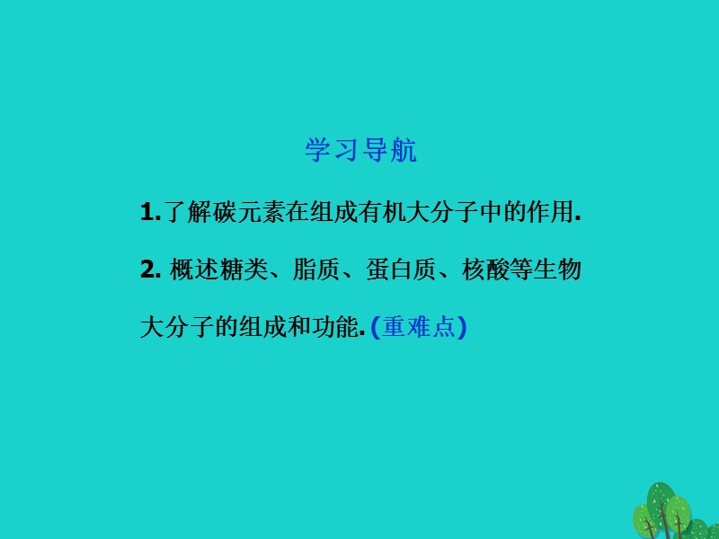 2017版高中生物 第二章 细胞的化学组成 第二节 生物大分子的基本骨架课件 苏教版必修1.ppt_第2页