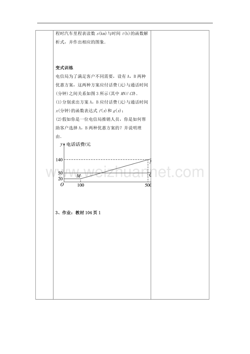 鸡西市高中数学 3.2.1 几类不同增长的函数模型教案 新人教版必修1.doc_第3页