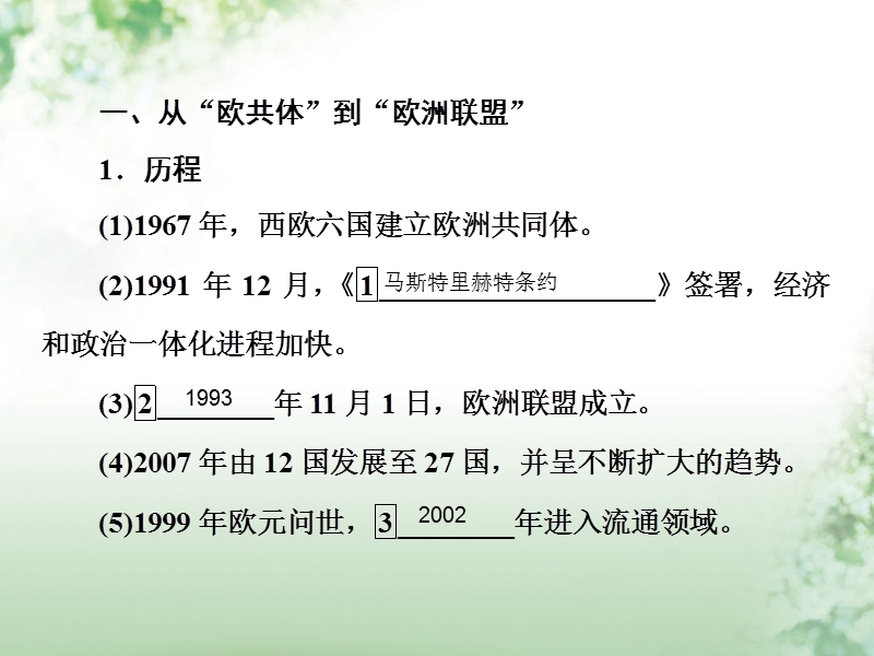 2018届高考历史一轮复习 第十一单元 当今世界经济的全球化趋势 43 当今世界经济区域集团化的发展课件 人民版.ppt_第3页