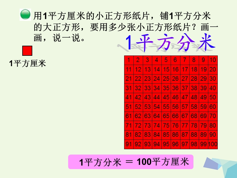 2017版三年级数学下册 5.4 面积单位的换算课件3 北师大版.ppt_第3页