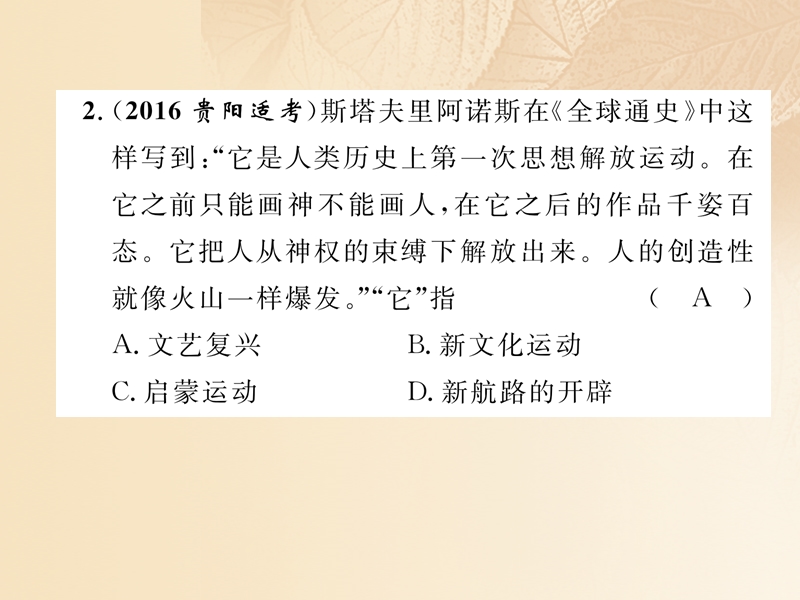 2018年中考历史总复习 第一编 教材知识速查篇 模块三 世界近代史 第13讲 欧美主要国家的社会巨变（精练）课件.ppt_第3页