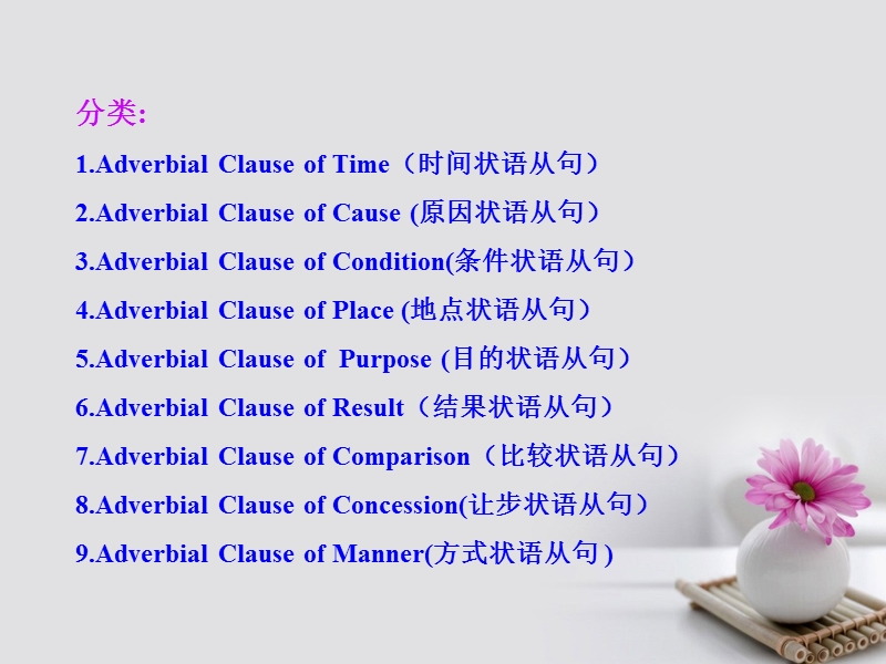 2018届高考英语一轮复习 第二部分 专题复习 一、语法 12.状语从句课件 外研版.ppt_第3页