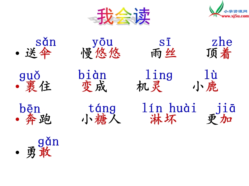 (北师大版)2015年秋二年级语文上册《妈妈不要送伞来》课件3.ppt_第3页