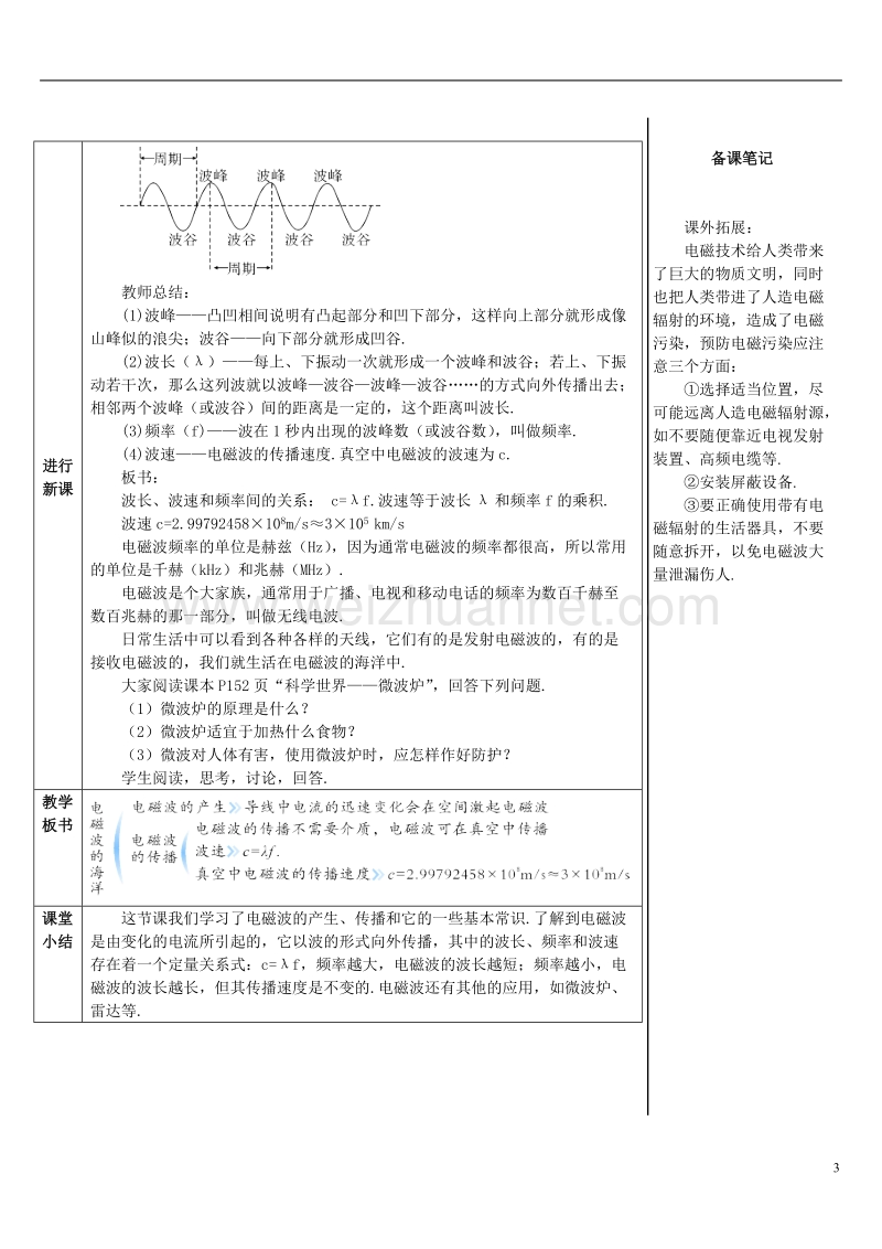 2017年秋九年级物理全册 21.2 电磁波的海洋导学案 （新版）新人教版.doc_第3页