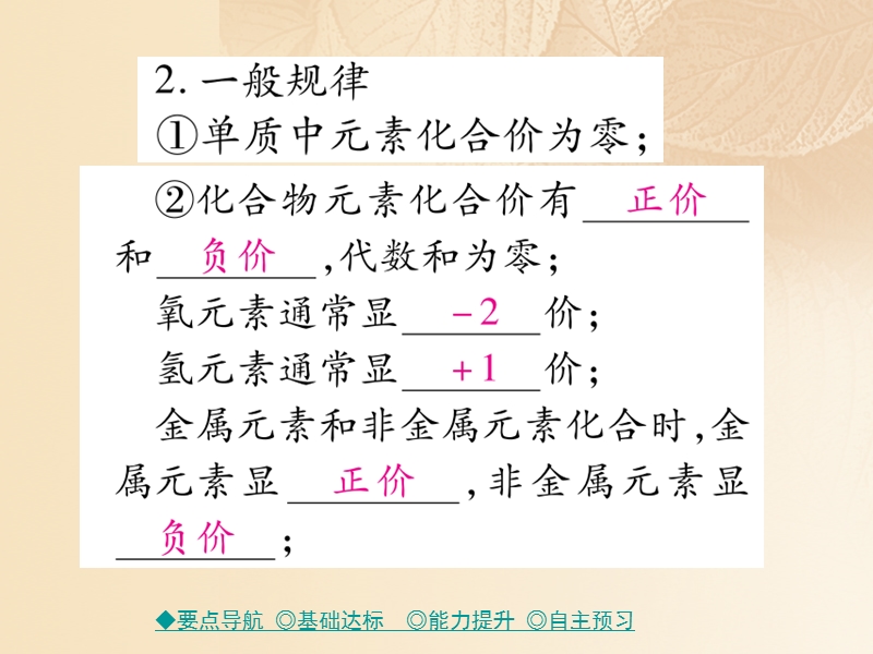 2017秋九年级化学上册 第4单元 课题4 化学式和化合价 课时2 化合价课件 （新版）新人教版.ppt_第3页