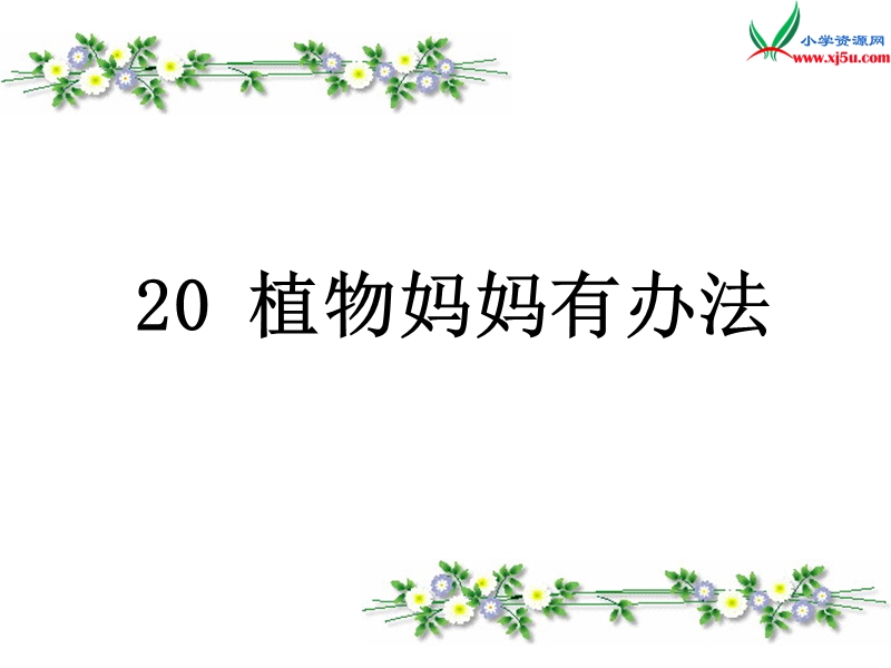 （冀教版）语文二年级上册20植物妈妈有办法.ppt_第1页