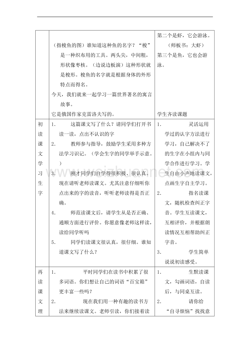 （北师大版）二年级语文上册 9.合作 天鹅、大虾和梭鱼 教案.doc_第2页