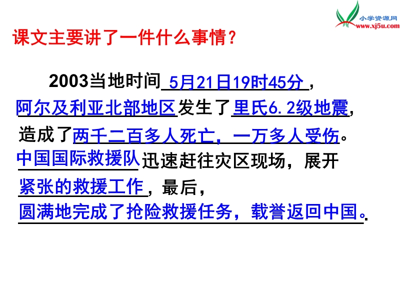 2017春（人教版）三年级下册语文28 中国国际救援队，真棒！课堂教学课件2.ppt_第3页