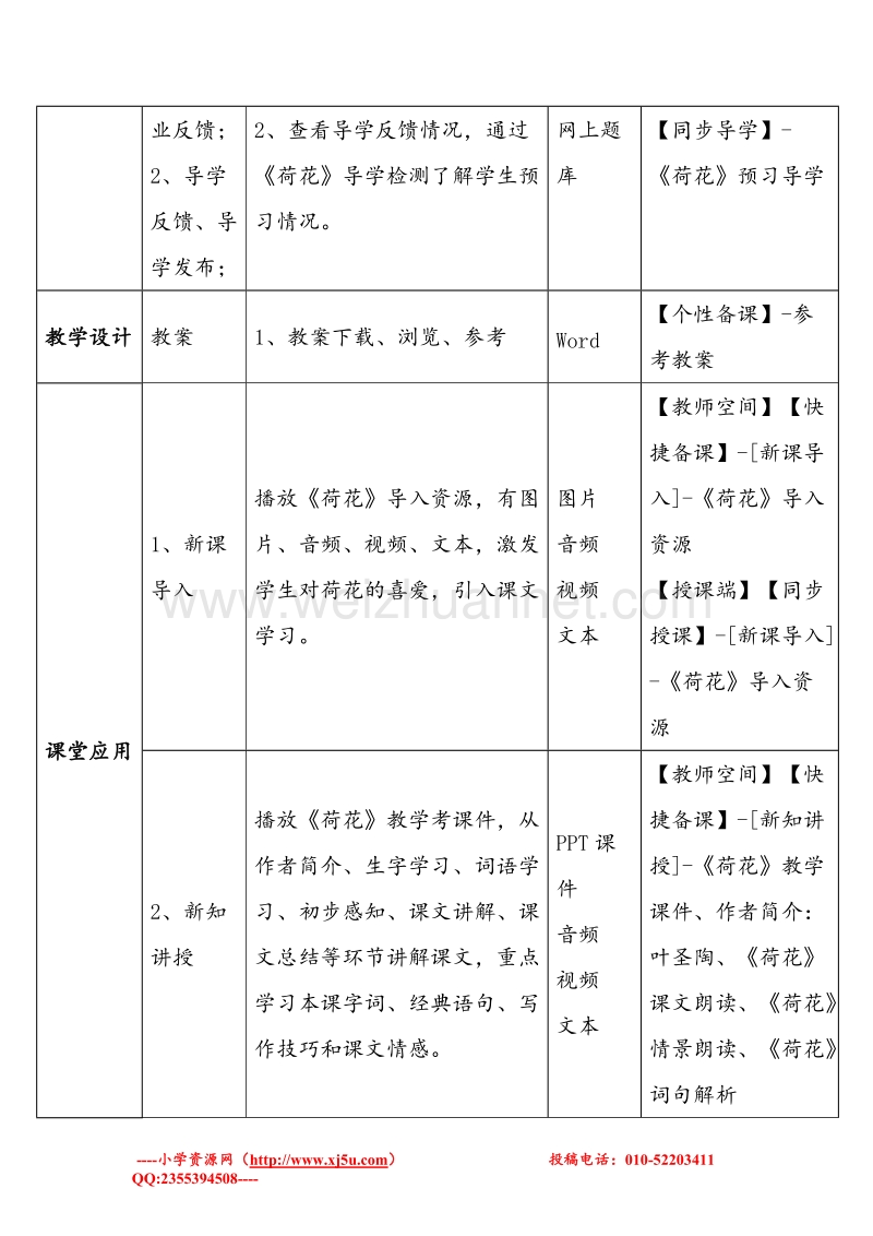 （人教版）三年级语文下册 3 荷花教学设计.doc_第2页