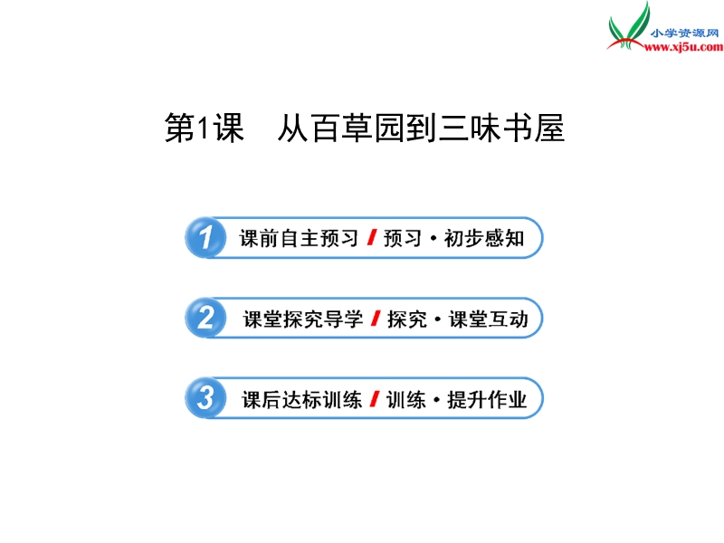 2016秋（沪教版）六年级语文上册《从百草园到三味书屋》课件1.ppt_第1页