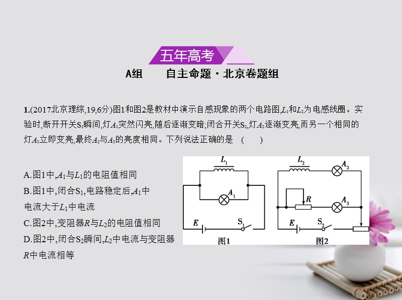 2018年高考物理总复习 必考部分 专题十二 电磁感应习题课件.ppt_第2页