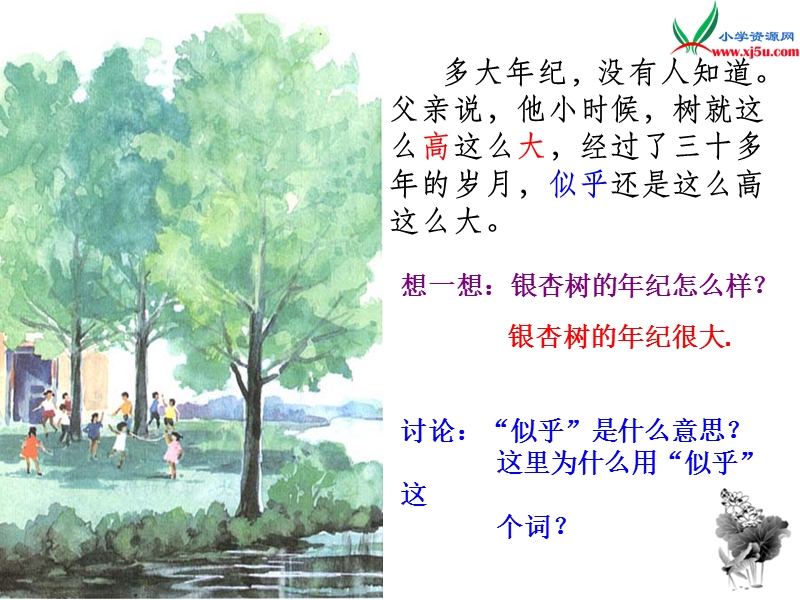 （西师大版）语文四年级上册2三棵银杏树ppt课件.ppt_第2页