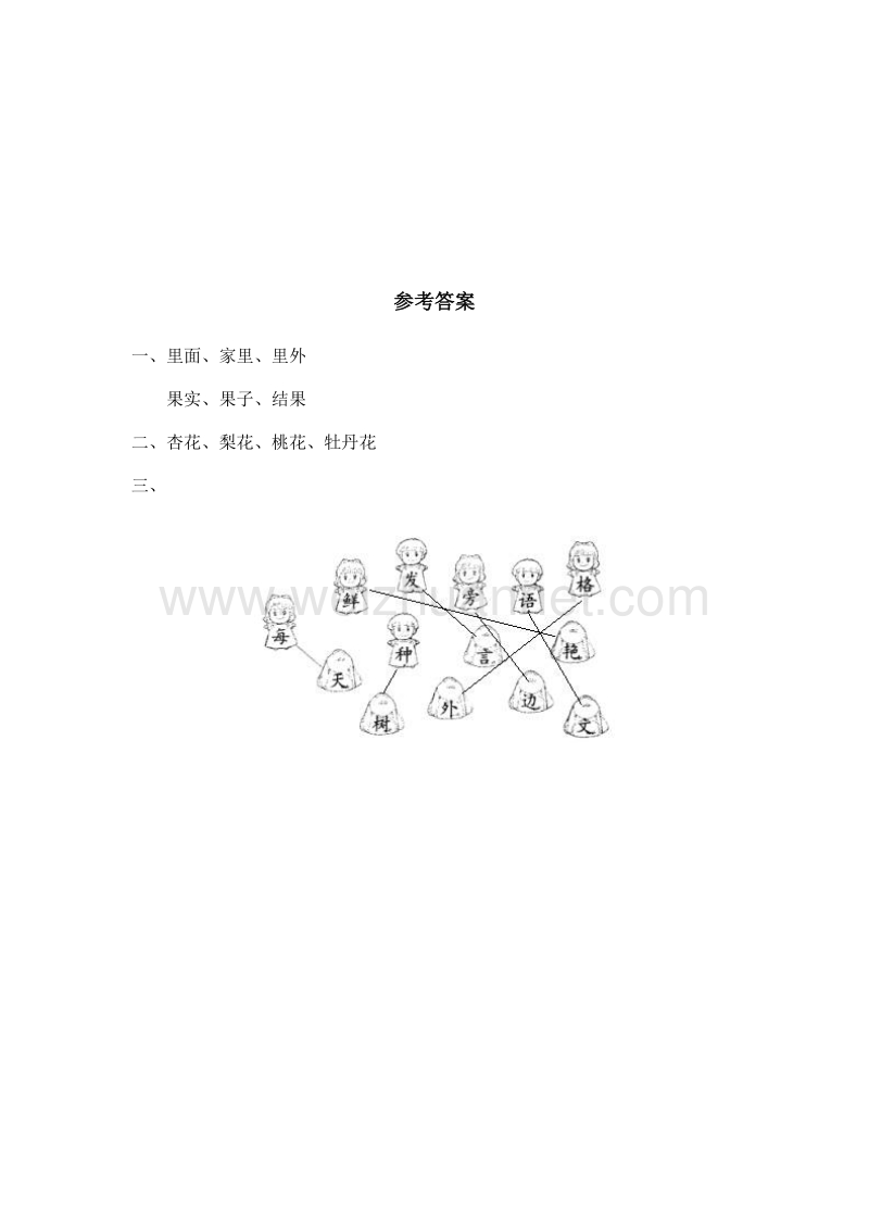 （人教新课标） 2015秋一年级语文上册 第6单元课时同步练习16《小松鼠找花生》（1）附答案.doc_第2页