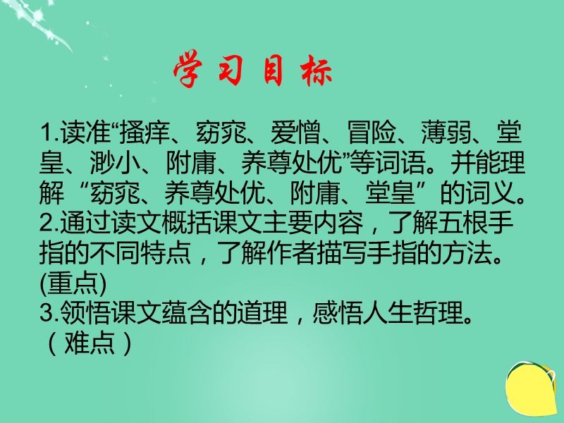 （人教新课标）语文六年级下册课件5《手指》.ppt_第2页