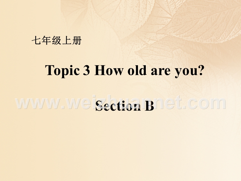 七年级英语上册 unit 1 making new friends topic 3 how old are you section b课件 （新版）仁爱版.ppt_第1页