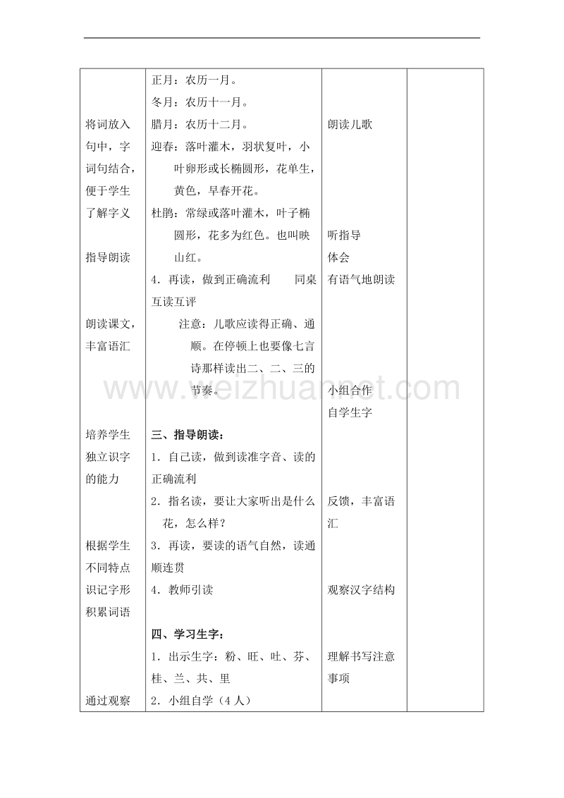 （北京版）二年级语文上册 识字第六单元 8.十二月花 教案.doc_第3页