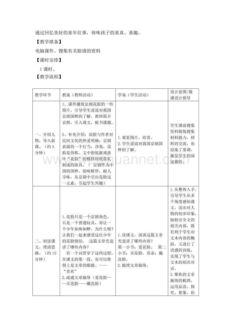 2017年小学（北师大版）语文六年级上册22.花脸（1）.doc_第2页