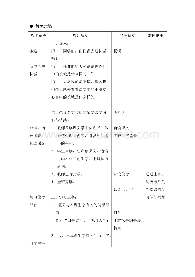 （北京版）二年级语文上册 课文第八单元 21.游八达岭长城 教案.doc_第2页