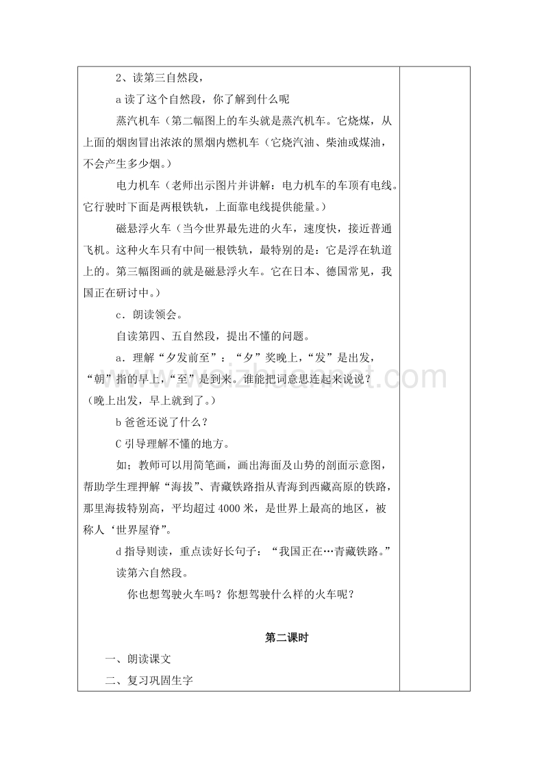 2016小学一年级语文下册教案 火车的故事 人教新课标1.doc_第2页