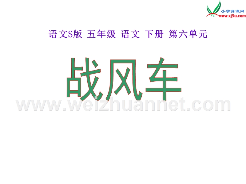 （语文s版）五年级语文下册 第6单元 29《战风车》课件1.ppt_第1页