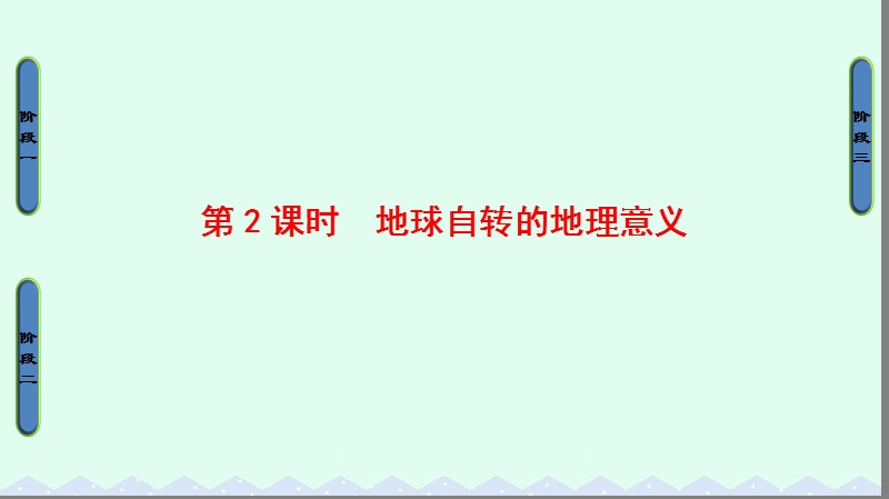 2017年高中地理 第一章 宇宙中的地球 第三节 地球的运动第二课时课件 湘教版必修1.ppt_第1页