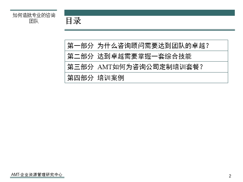 咨询公司员工培训-如何造就卓越的咨询团队(amt).ppt_第2页