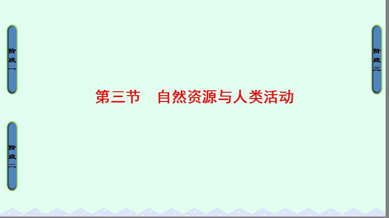 2017年高中地理 第四章 自然环境对人类活动的影响 第三节 自然资源与人类活动课件 湘教版必修1.ppt_第1页