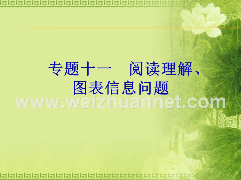 2014届浙江中考数学总复习强化训练专题十一-阅读理解、图表信息问题.ppt_第1页