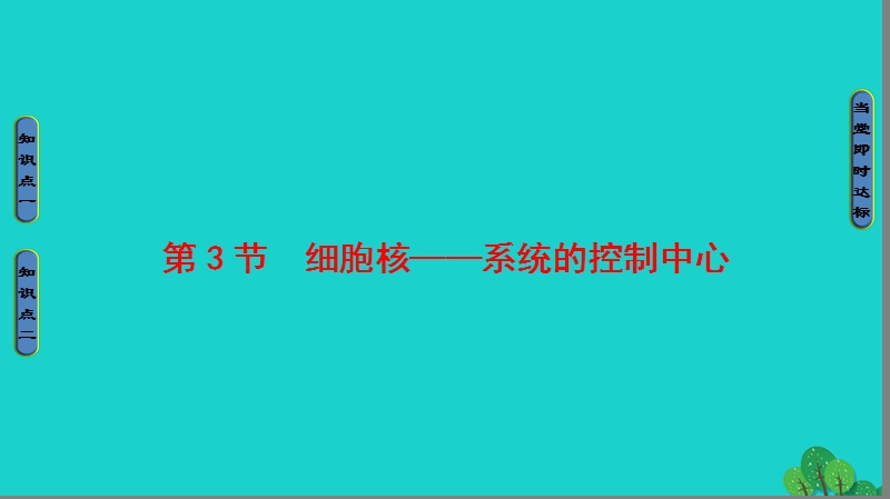 2017年高中生物第3章细胞的基本结构第3节细胞核——系统的控制中心课件新人教版必修1.ppt_第1页