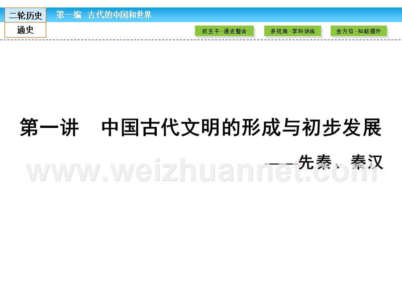 2016届大二轮通史复习课件第1讲-中国古代文明的形成与初步发展——先秦、秦汉.ppt.ppt_第2页