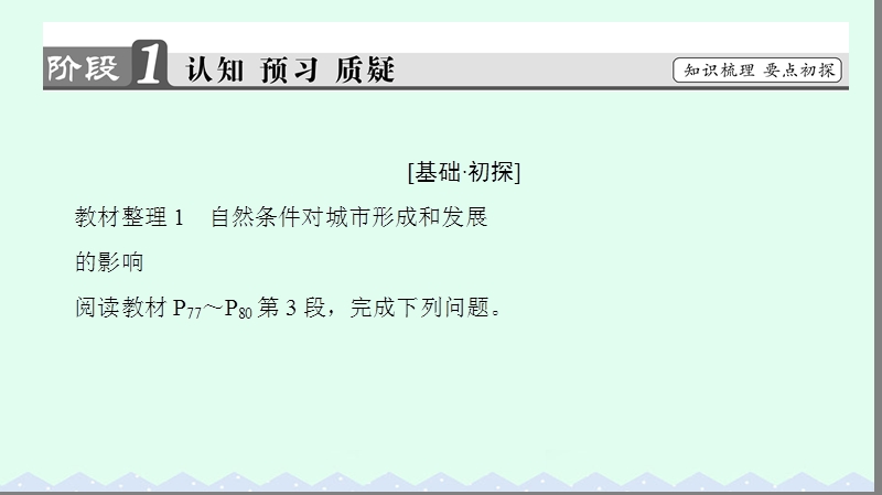 2017年高中地理第四章自然环境对人类活动的影响第1节自然条件对城市及交通线路的影响课件中图版必修1.ppt_第3页