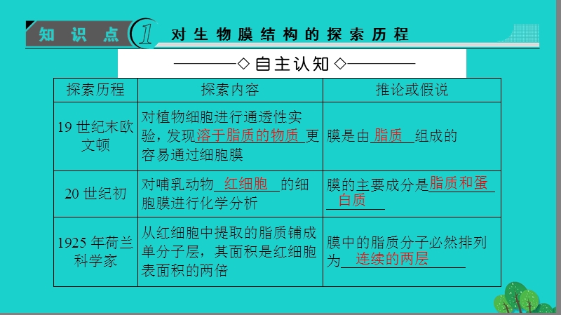 2017年高中生物第4章细胞的物质输入和输出第2节生物膜的流动镶嵌模型课件新人教版必修1.ppt_第3页