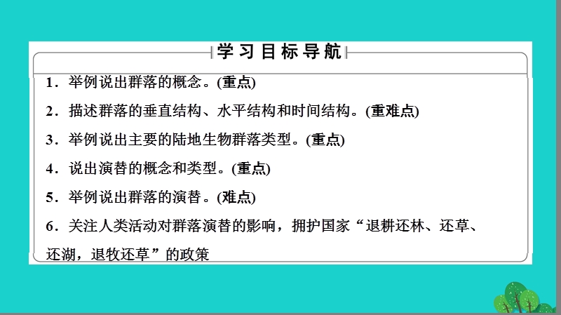 2017年高中生物第5章群落第1-5节群落的物种组成和优势种(略)、植物的生长型和群落结构、物种在群落中的生态位、群落的主要类型、群落演替课件浙科版必修3.ppt_第2页