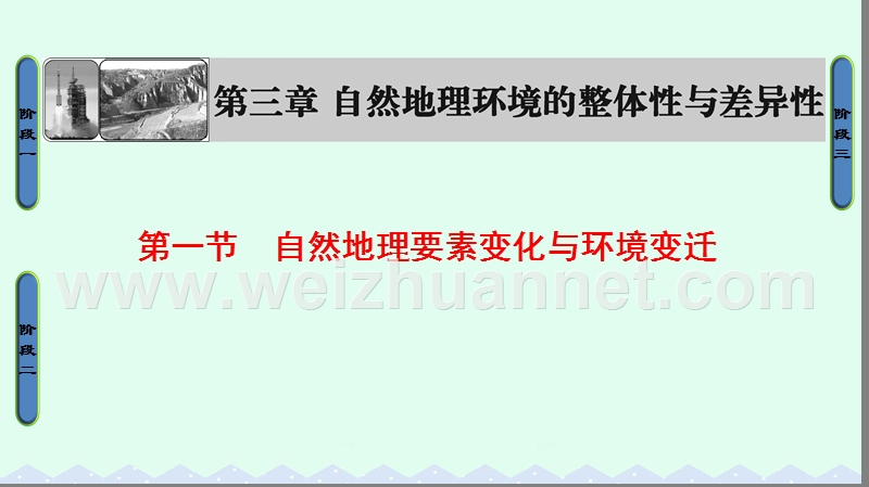 2017年高中地理第三章自然地理环境的整体性与差异性第一节自然地理要素变化和环境变迁课件湘教版必修1.ppt_第1页