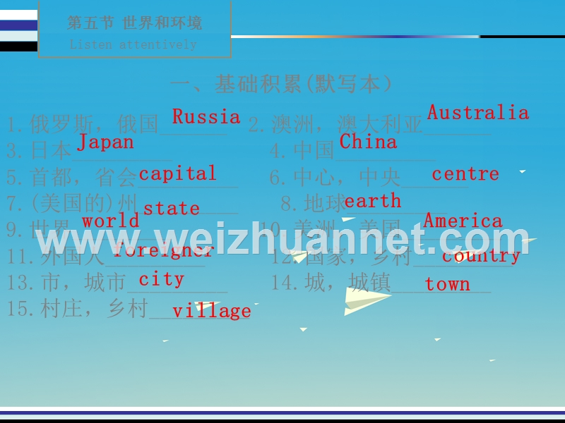 2017中考英语 第二部分 话题专项训练 五 世界和环境课件 人教新目标版.ppt_第2页