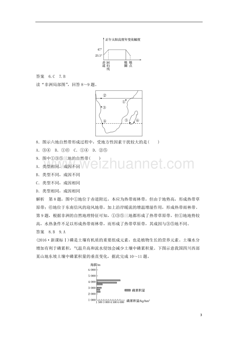 2018版高考地理总复习第3章自然地理环境的整体性与差异性第2讲自然地理环境的差异性（必修1）.doc_第3页