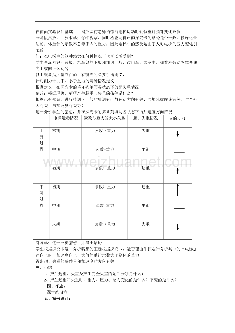 物理：5.5《超重与失重》教学设计19（沪科版必修1）.doc_第3页