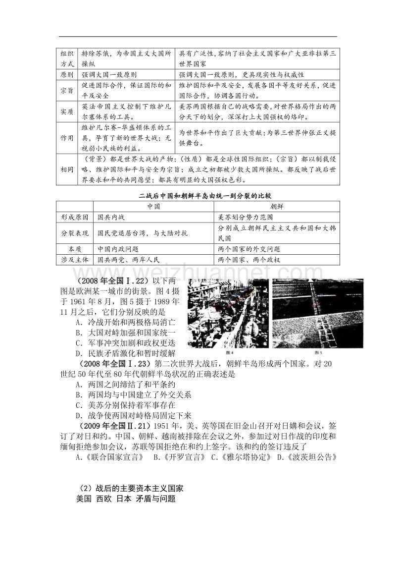 贵州省施秉一中2012高考历史（大纲版）二轮复习学案：专题26 第二次世界大战后的世界.doc_第2页